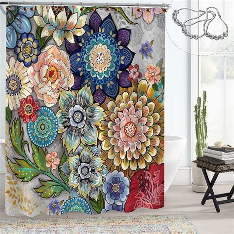 colorful cloth shower curtains